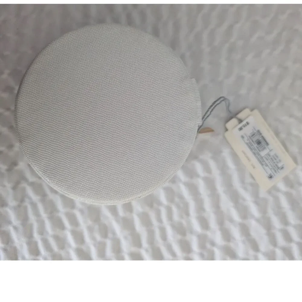 A New Day Women's Off White Round Pearl Travel Zip Jewelry Box